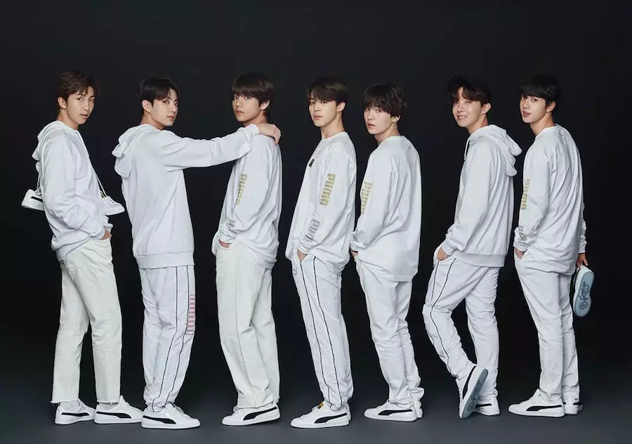 BTS x Puma Basket זהב לבן שחור