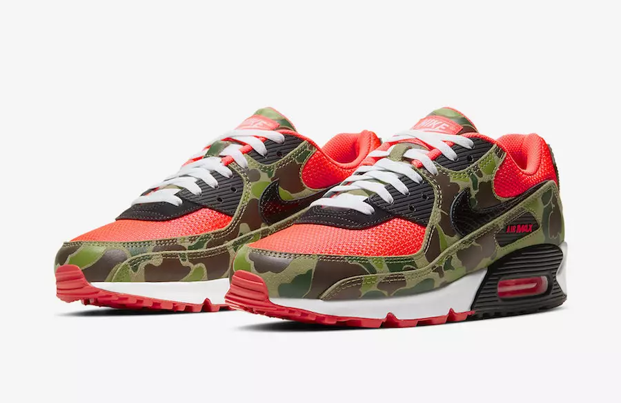 Nike Air Max 90 Droim ar ais Duck Camo CW6024-600 Dáta Eisiúna Praghas