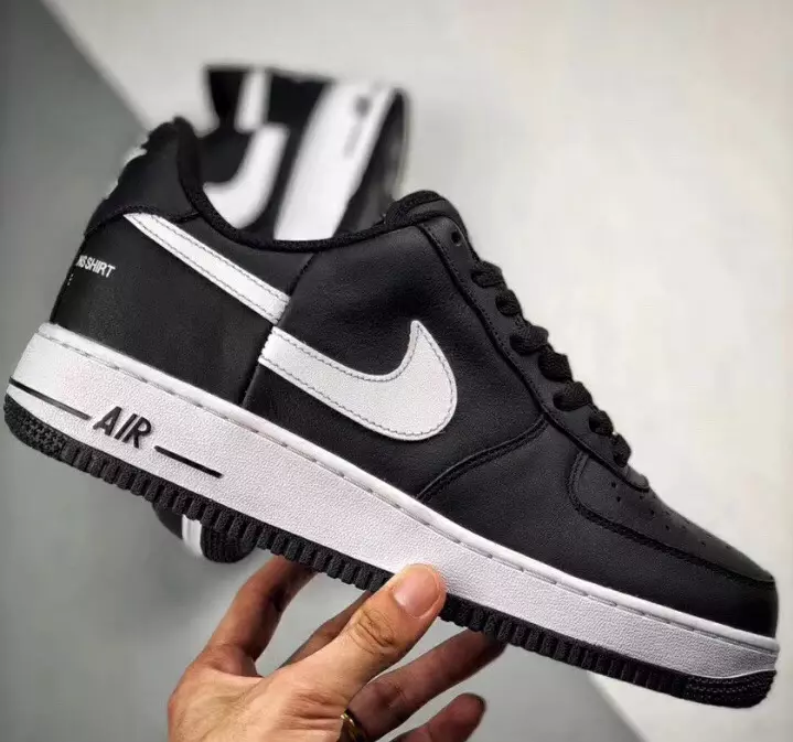 Supreme x CDG x Nike Air Force 1 төмен қара түсті