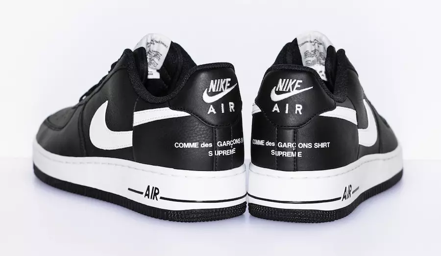 Comme des Garçons x Supreme x Nike Air Force 1 alhainen julkaisupäivä