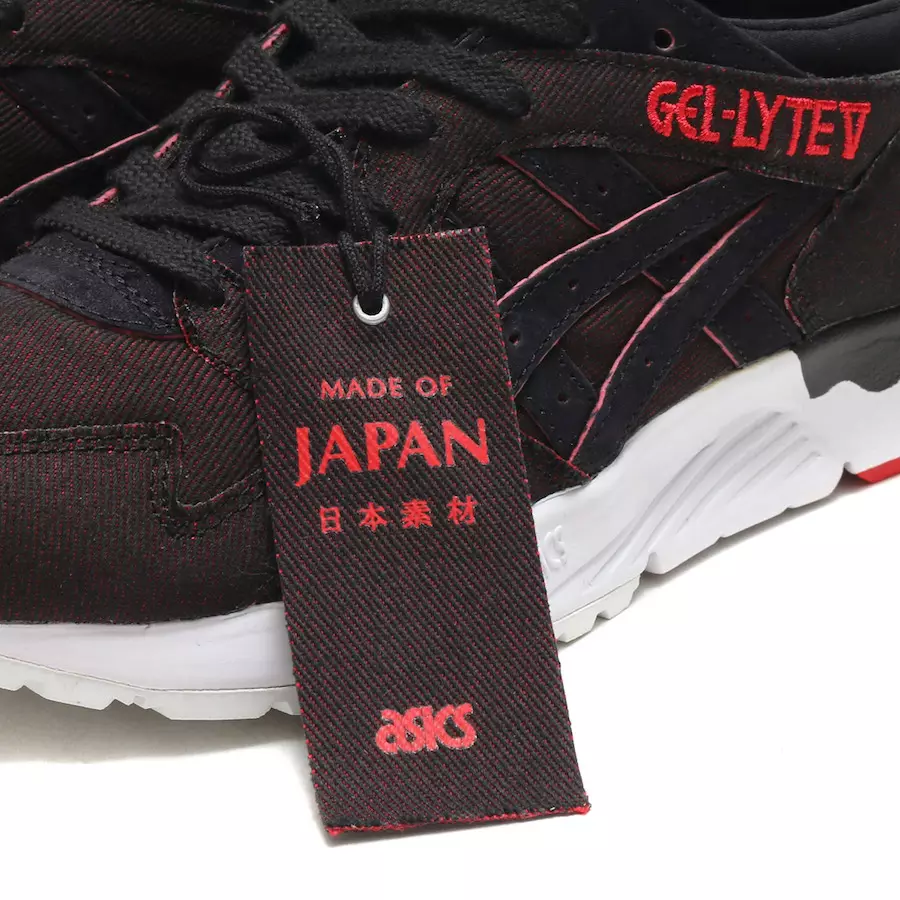 ASICS Gel Lyte Denim Jepang Hitam Merah