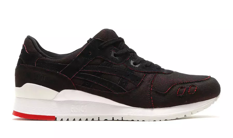 Pek Denim Jepun ASICS Gel Lyte dalam warna Hitam dan Merah 8476_8