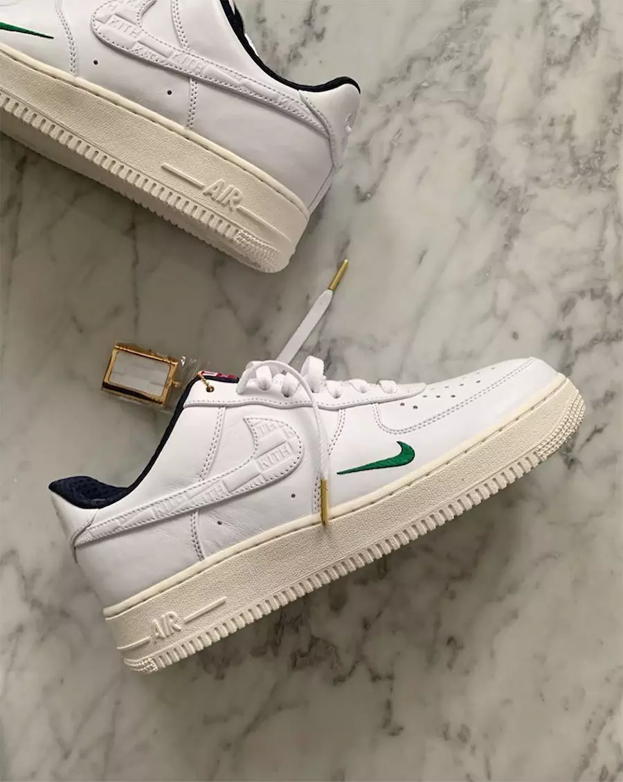 Kith Nike Air Force 1 Blanc Vert Marine Rouge