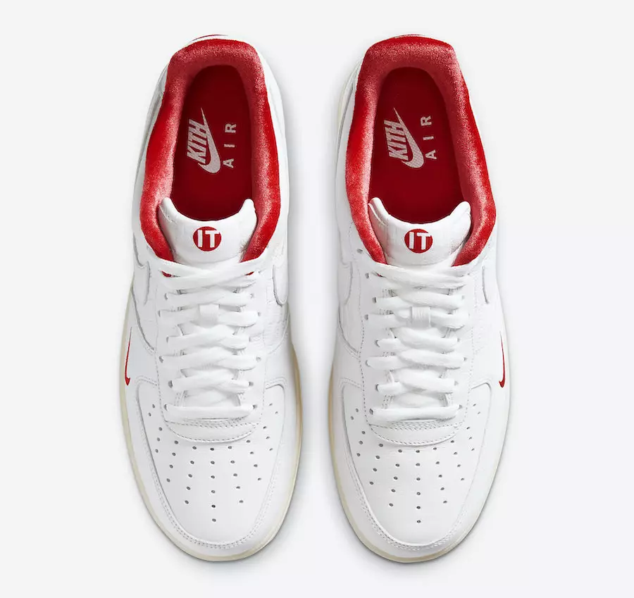 Kith Nike Air Force 1 University Low White Gold Metallic Red CZ7926-100 Санаи барориши