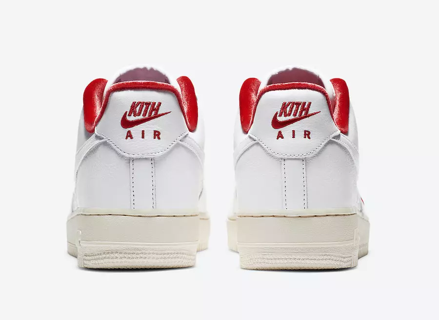 Kith Nike Air Force 1 Low White University Red Metallic Gold CZ7926-100 Data tal-Ħruġ