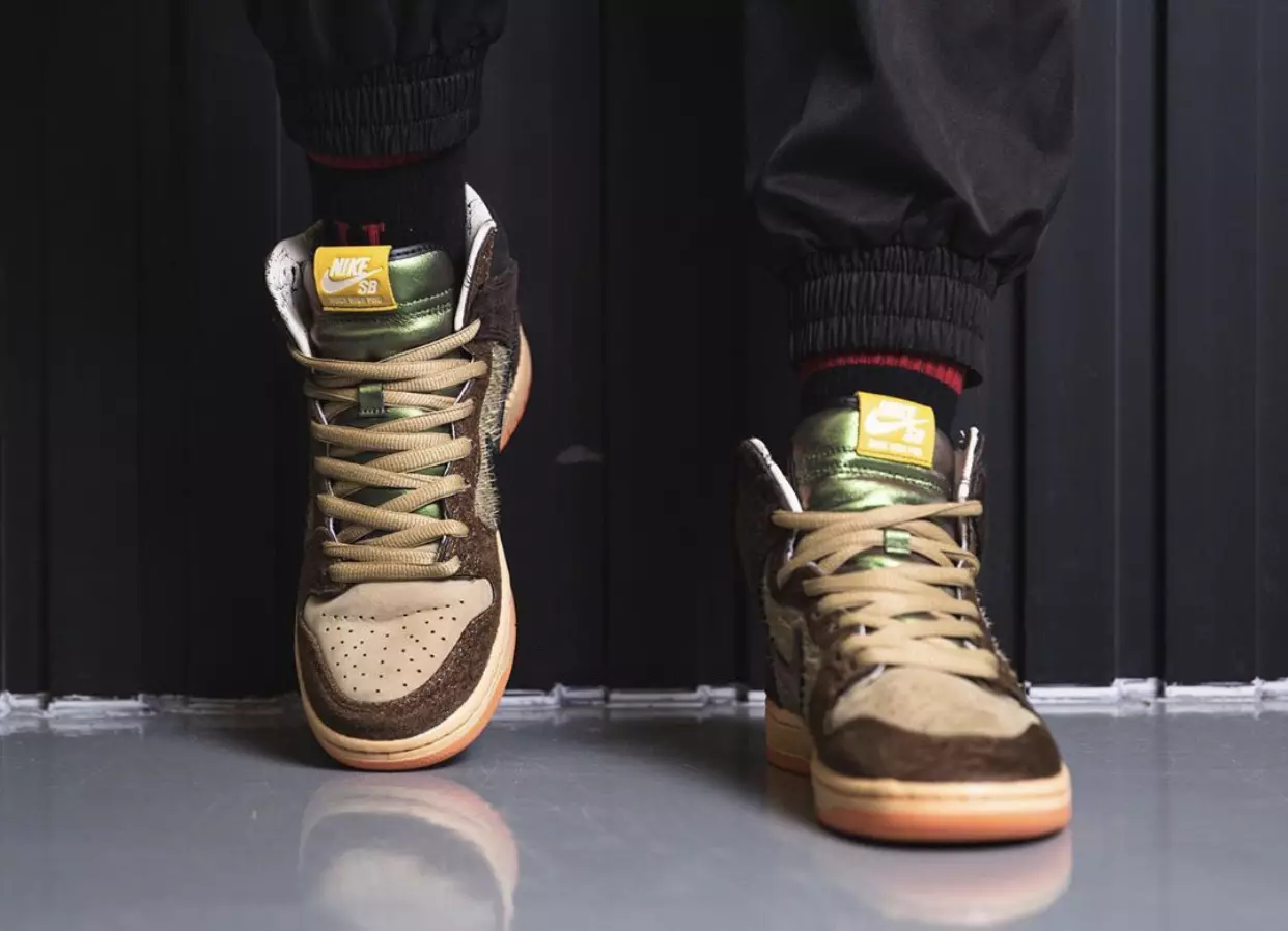 Kontseptsioonid Nike SB Dunk High Duck On-Feet väljalaskekuupäev