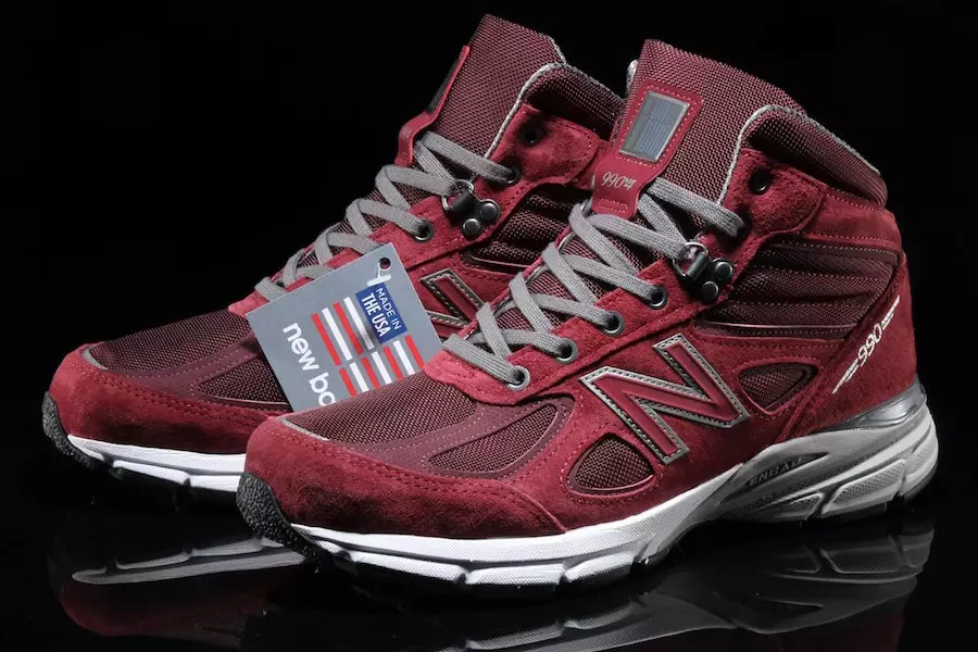 New Balance 990 Mid Burgundsko