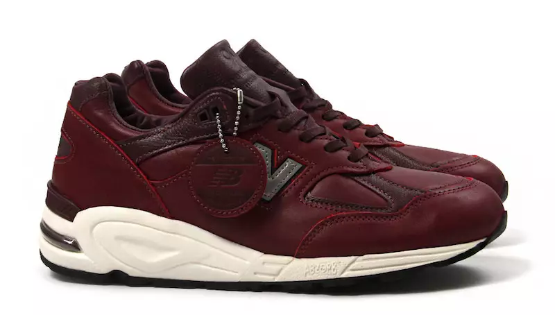 New Balance 990 Burgundy Horween charm