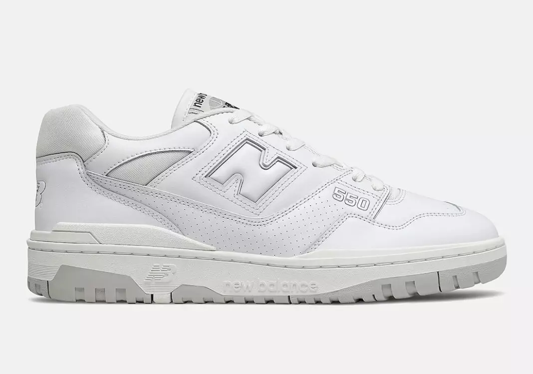 تاریخ انتشار New Balance 550 White Grey BB550PB1