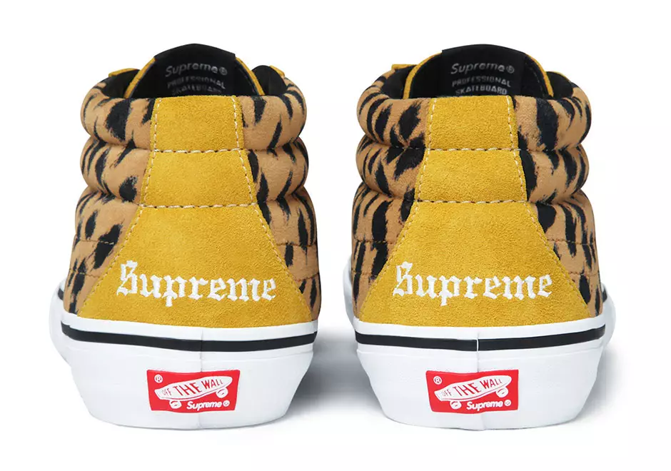 Supreme x Vans Sk8-Mid Pro Leopard კოლექცია