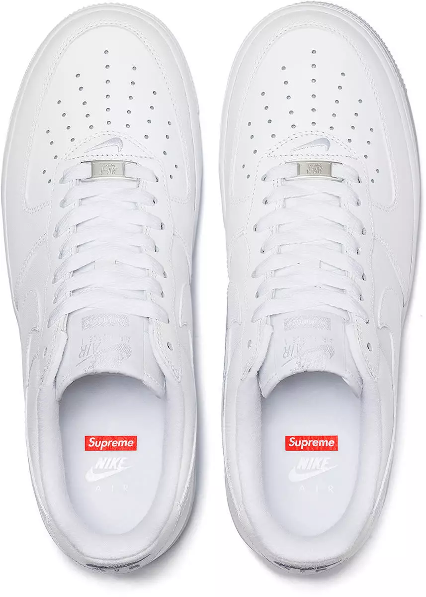 Supreme Nike Air Force 1 Low White 2020 шығарылым күні