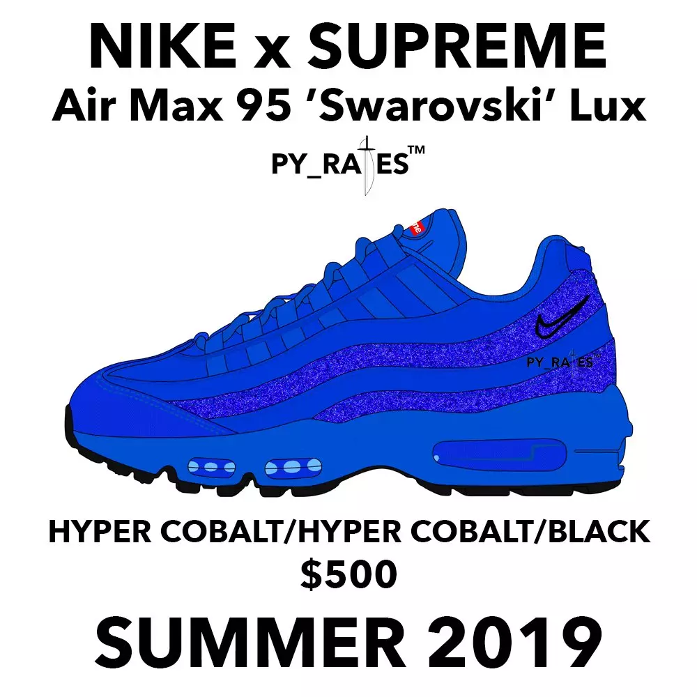 Supreme Nike Air Max 95 Lux Swarovski გამოშვების თარიღი