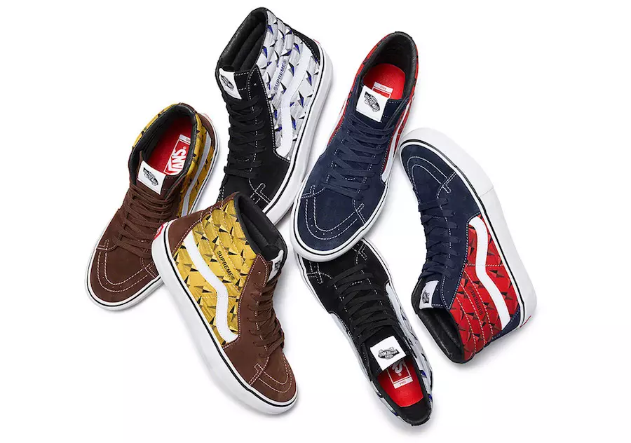 Tarehe ya Kutolewa kwa Mkusanyiko wa Supreme Vans Slip-On Sk8-Hi Diamond Plate