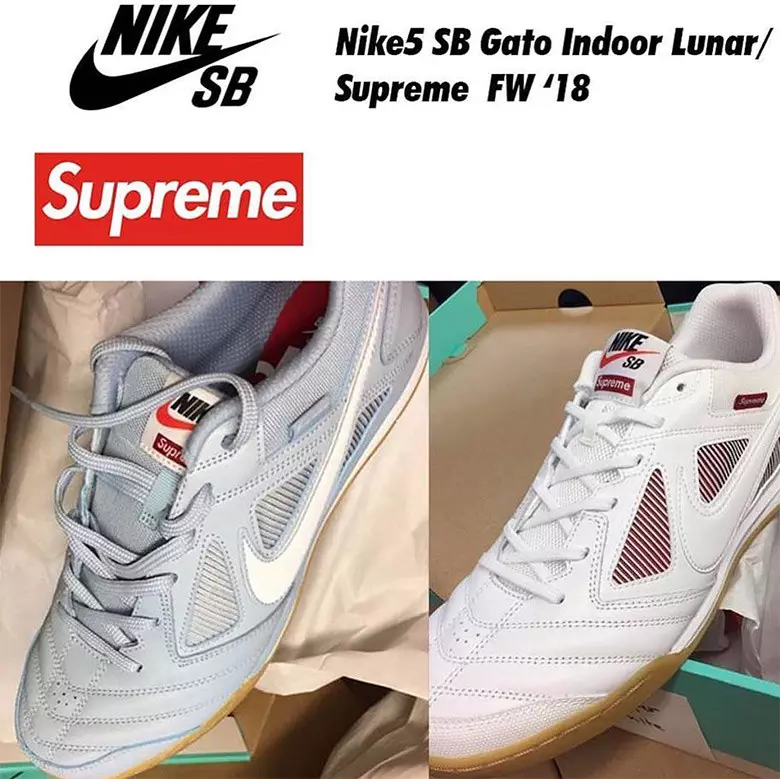 Дата випуску Supreme Nike5 SB Lunar Gato Indoor