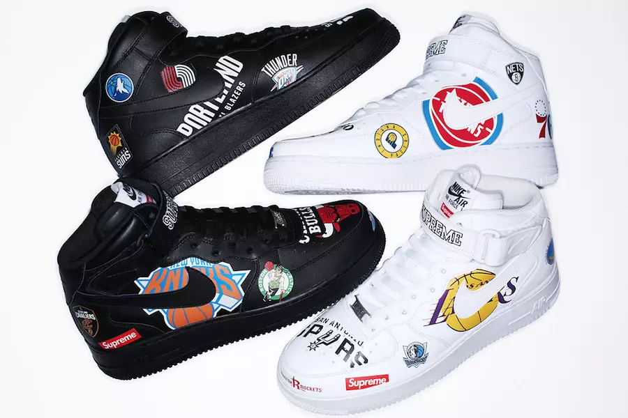 Supreme x NBA x Nike Air Force 1 x مجموعة ملابس