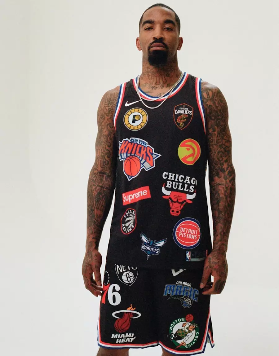 Ζέρσεϊ με λογότυπο Supreme x Nike x NBA