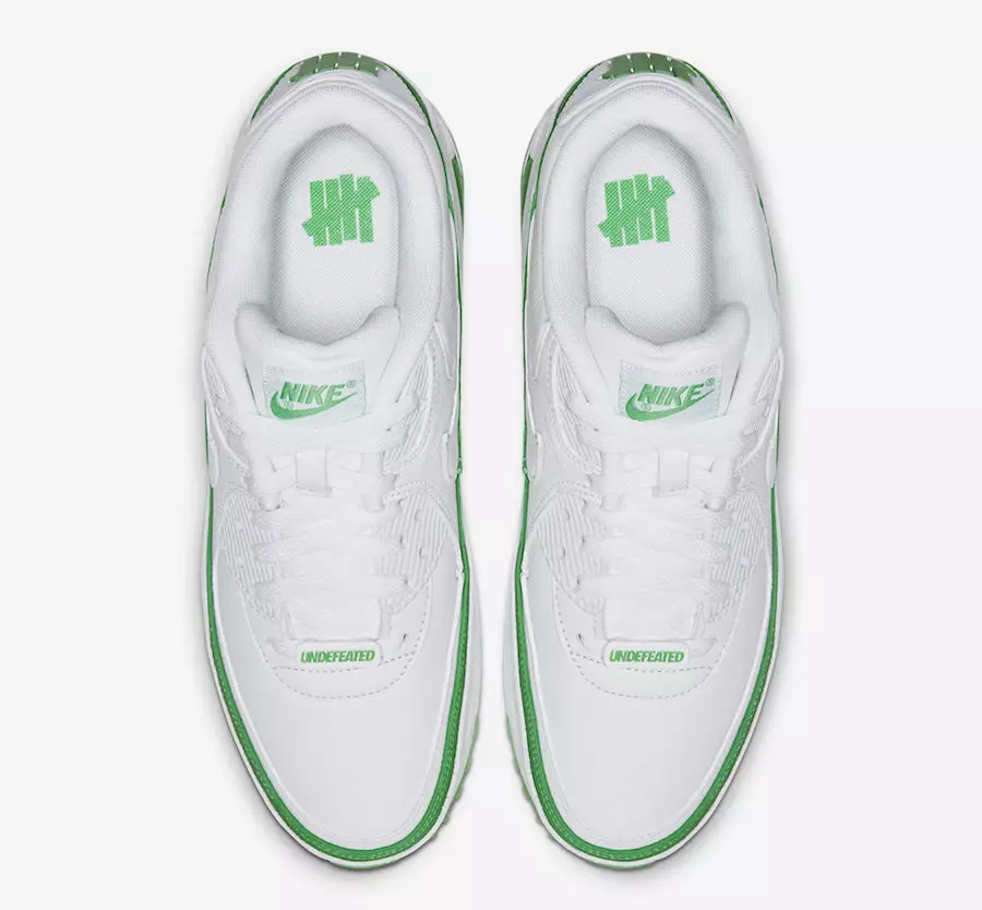 Neporaženi Nike Air Max 90 White Green Spark CJ7197-104 Datum izlaska