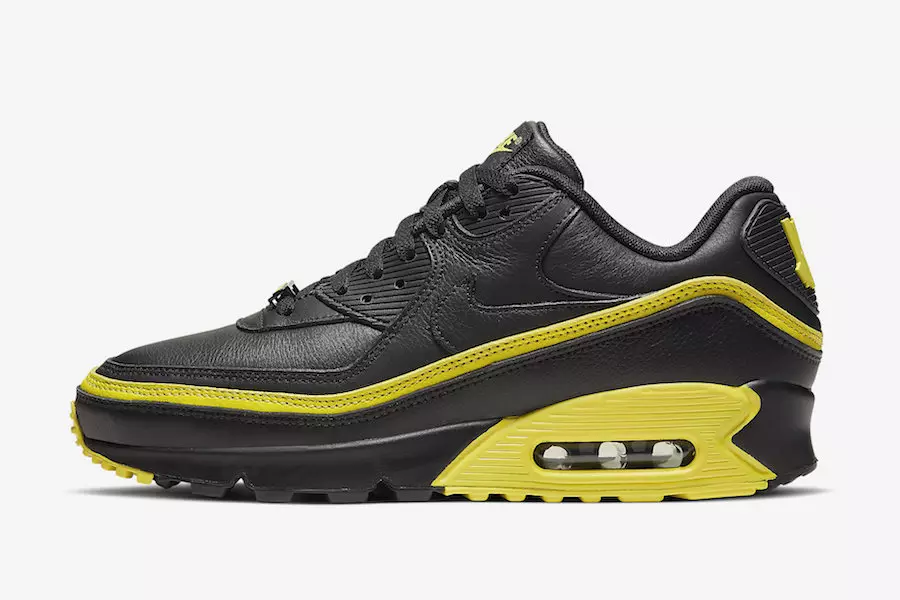 E pamposhtur Nike Air Max 90 Black Optic Yellow CJ7197-001 2019 Data e publikimit