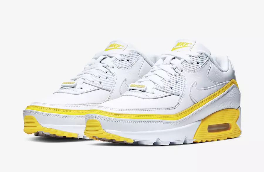 Непоразен Nike Air Max 90 White Optic Yellow CJ7197-101 2019 Датум на издавање