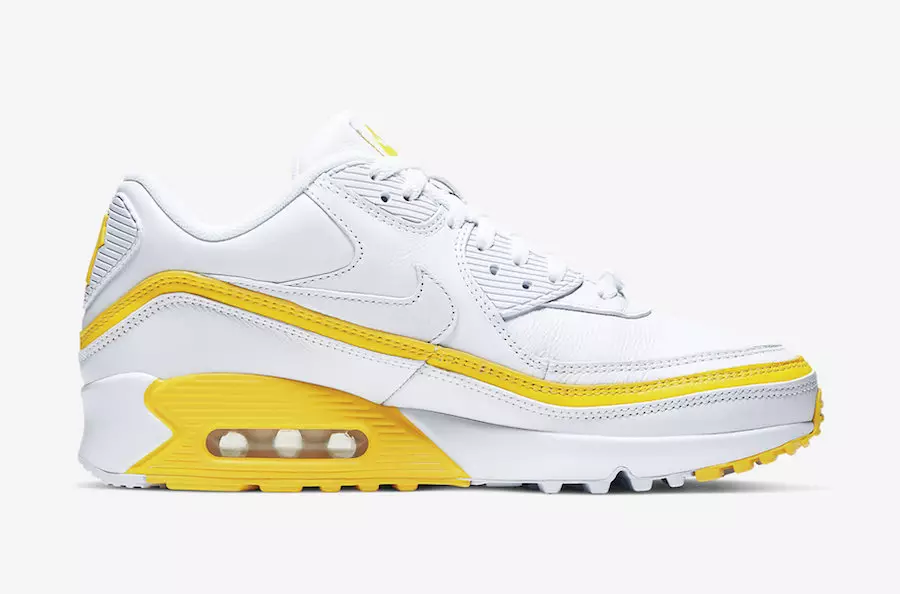 Voittamaton Nike Air Max 90 valkoinen optinen keltainen CJ7197-101 2019 julkaisupäivä