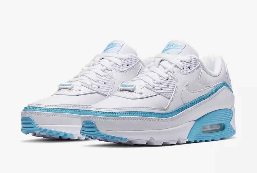 Ongeslagen Nike Air Max 90 Wit Blauw Fury CJ7197-102 Releasedatum Prijs