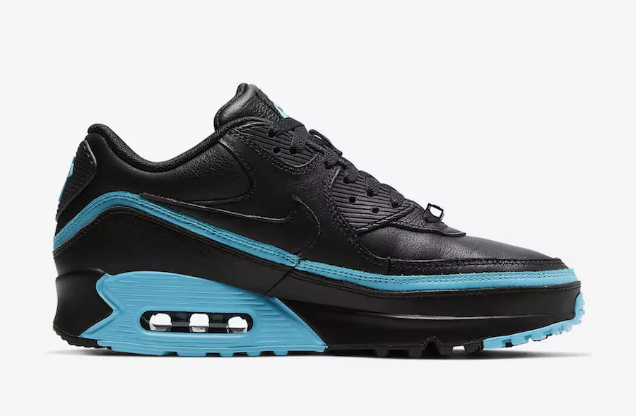 Ongeschloen Nike Air Max 90 Black Blue Fury CJ7197-002 Release Datum Präis