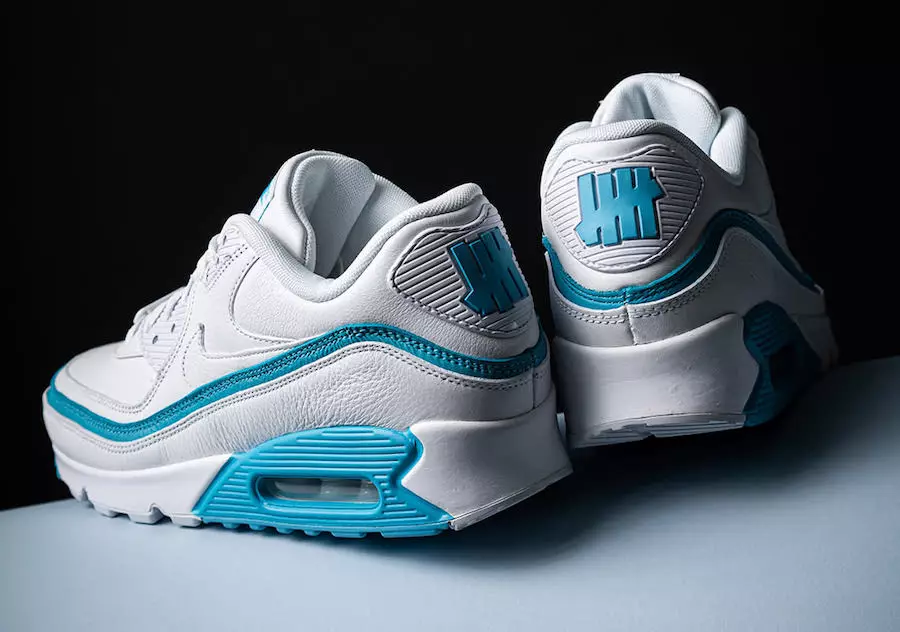 Ubeseiret Nike Air Max 90 White Blue Fury CJ7197-102 Utgivelsesdato