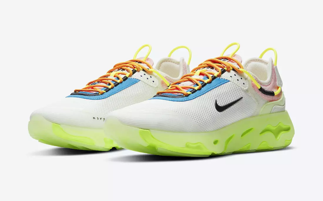 Nike React Live Barely Volt CV1772-100 מעלדונג טאָג