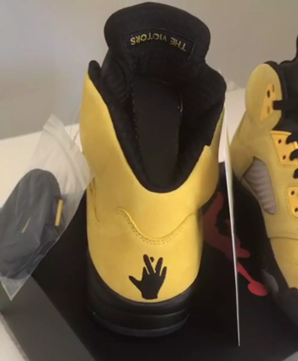 Fab 5 Air Jordan 5 DJ Khaled Heel Logotyp