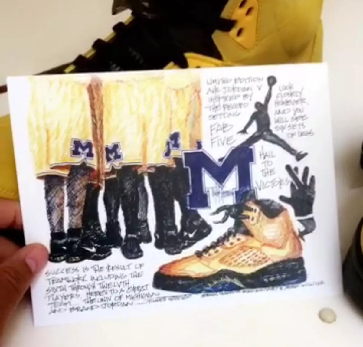 Fab 5 Air Jordan 5 DJ Khaled Card