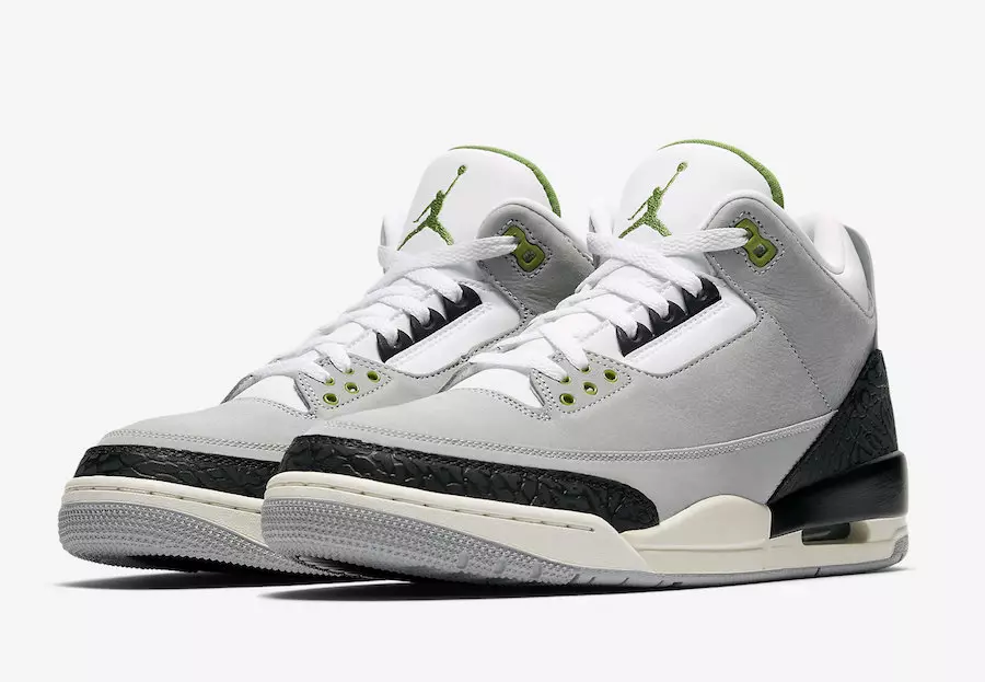 Air Jordan 3 Tinker Chlorophyll 136064-006 Tarehe ya Kutolewa