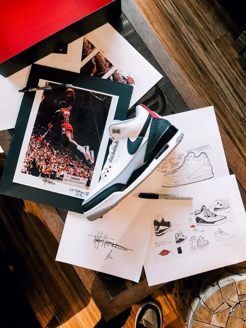 Concetto di design di Tinker Hatfield Air Jordan 3