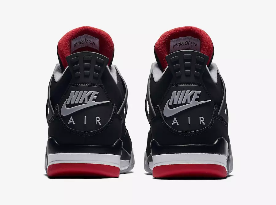 Air Jordan 4 Bred qora tsement 2019 308497-060 Chiqarilgan sanasi