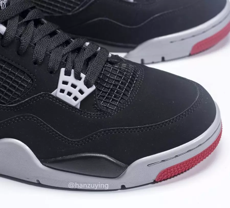 Air Jordan 4 ברעד שוואַרץ צעמענט 2019 308497-060 מעלדונג טאָג