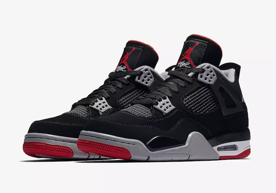 Air Jordan 4 Bred Qara Sement 2019 308497-060 Buraxılış Tarixi