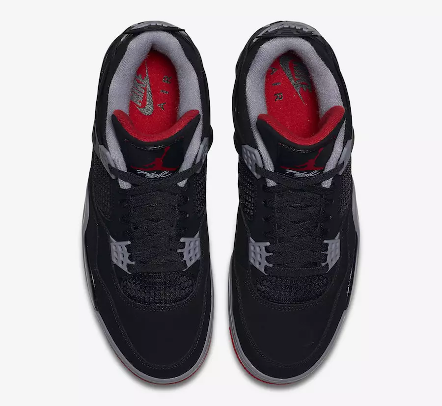 Air Jordan 4 Bred Black Cement 2019 308497-060 Ngày phát hành