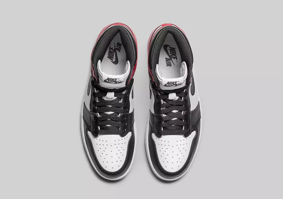 Picha Rasmi za Air Jordan 1 Black Toe