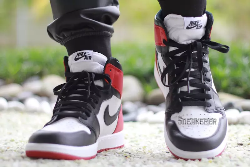 Black Toe Air Jordan 1 OG On Feet