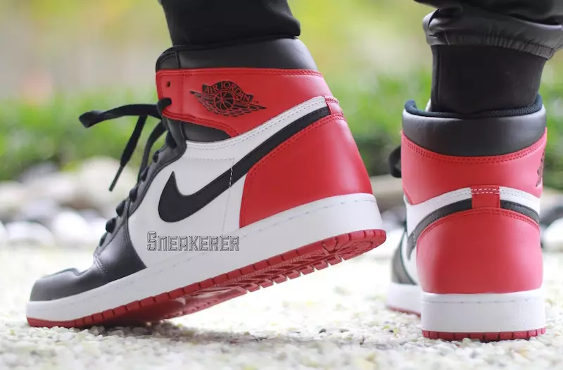 Black Toe Air Jordan 1 OG On Feet