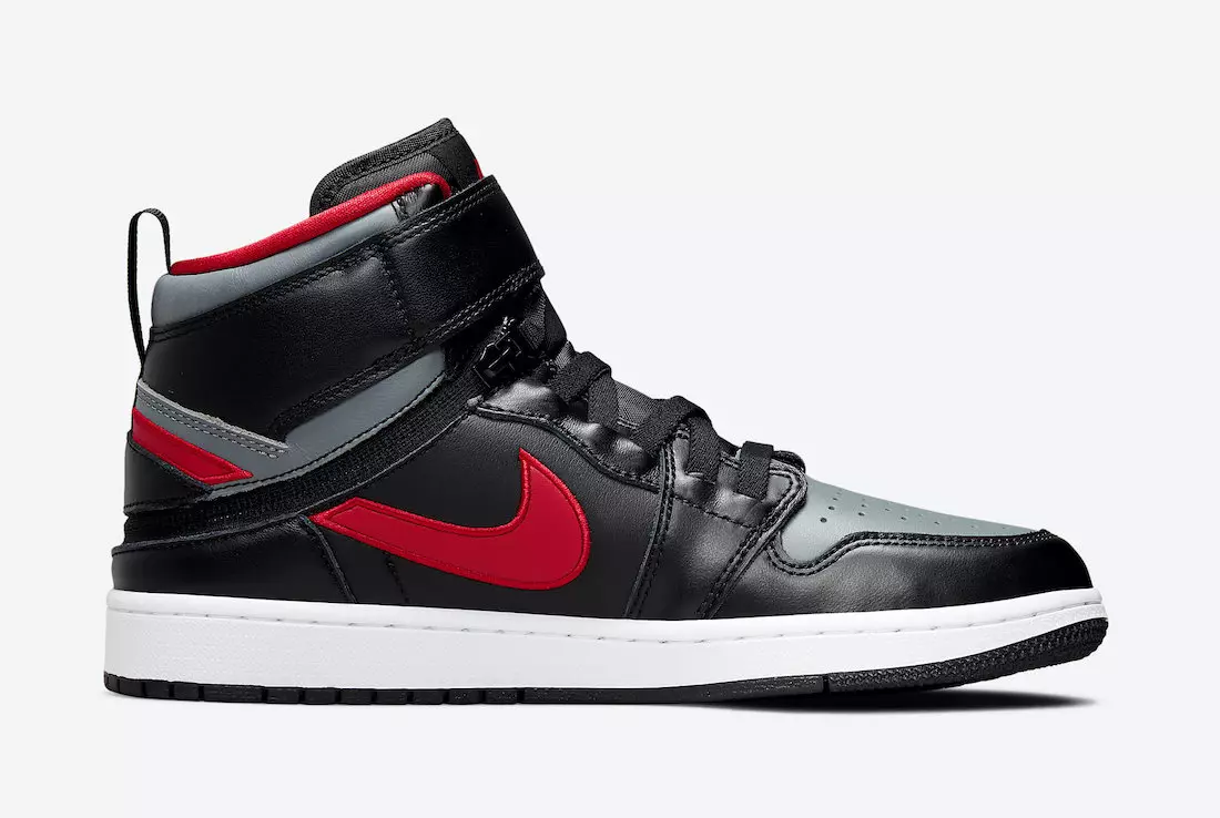 Air Jordan 1 FlyEase fekete Gym piros füstszürke CQ3835-006 Megjelenés dátuma