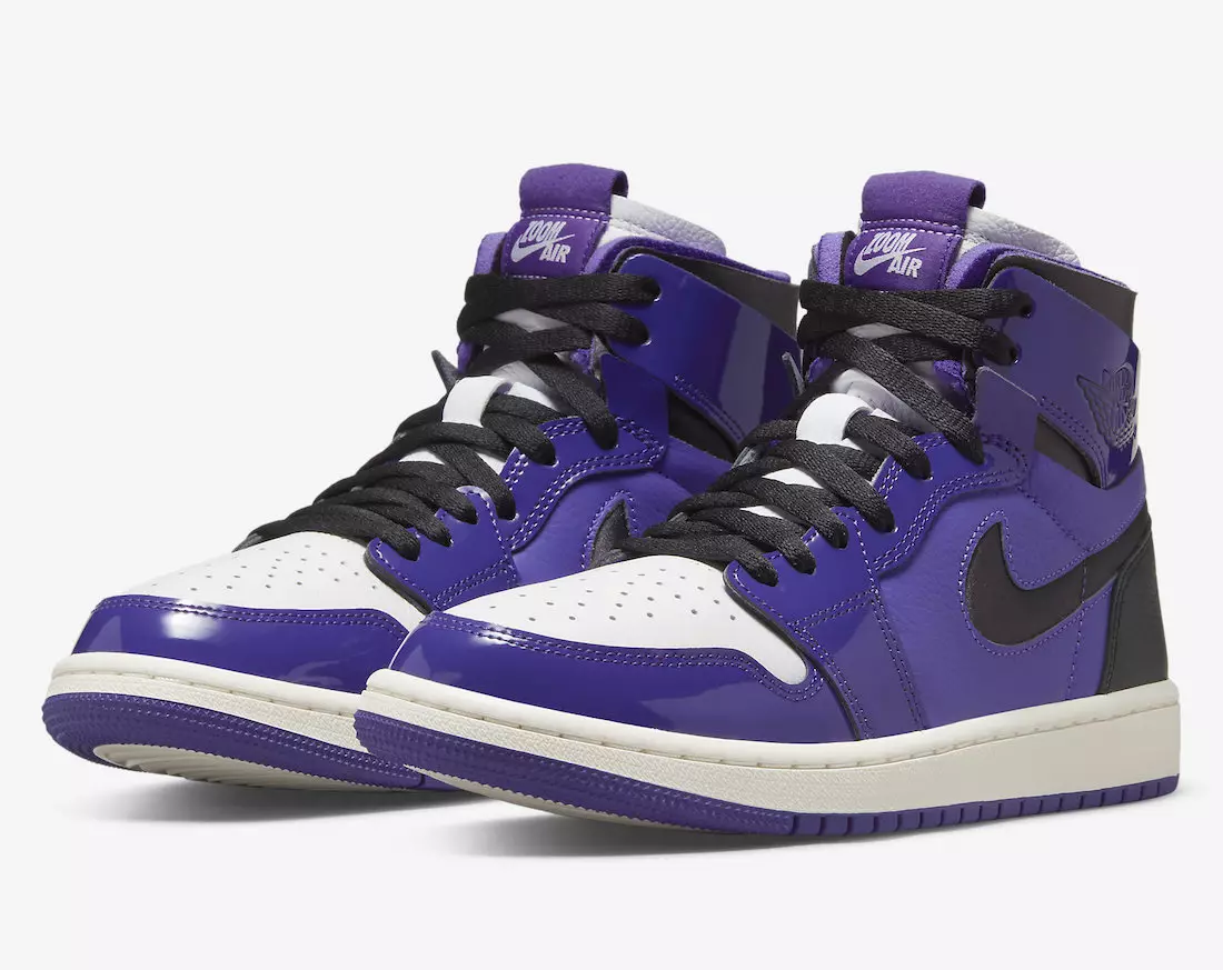 Foto ufficiali della Air Jordan 1 Zoom CMFT “Purple Patent”