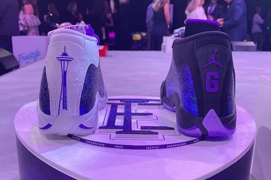 Air Jordan 14 Doernbecher vaihtoehtoinen versio Ethan Ellis Julkaisupäivä