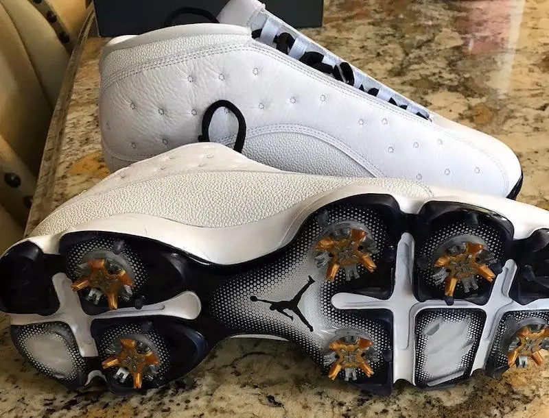Nizki golf čevlji Air Jordan 13, beli podplat