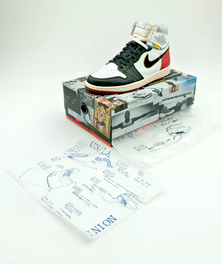 Union Air Jordan 1 ქსოვილის ქაღალდი