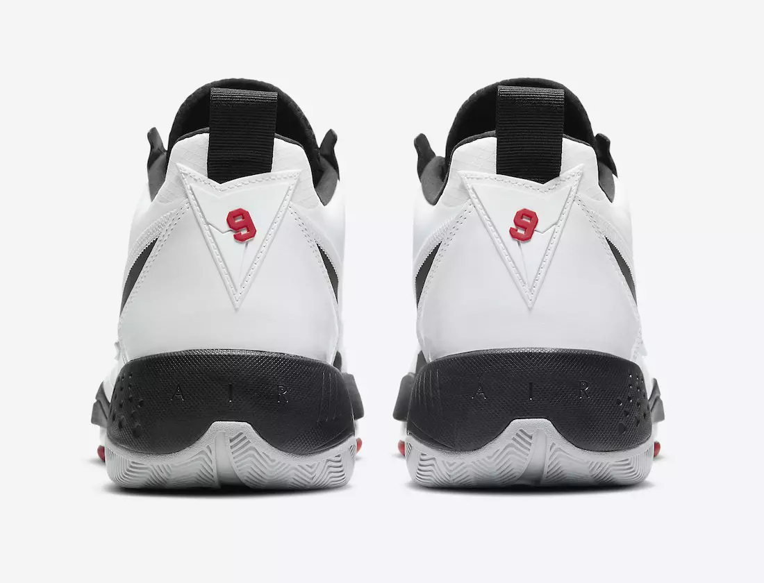 Jordan Zoom 92 Branco Preto Ginásio Vermelho CK9183-106 Data de Lançamento