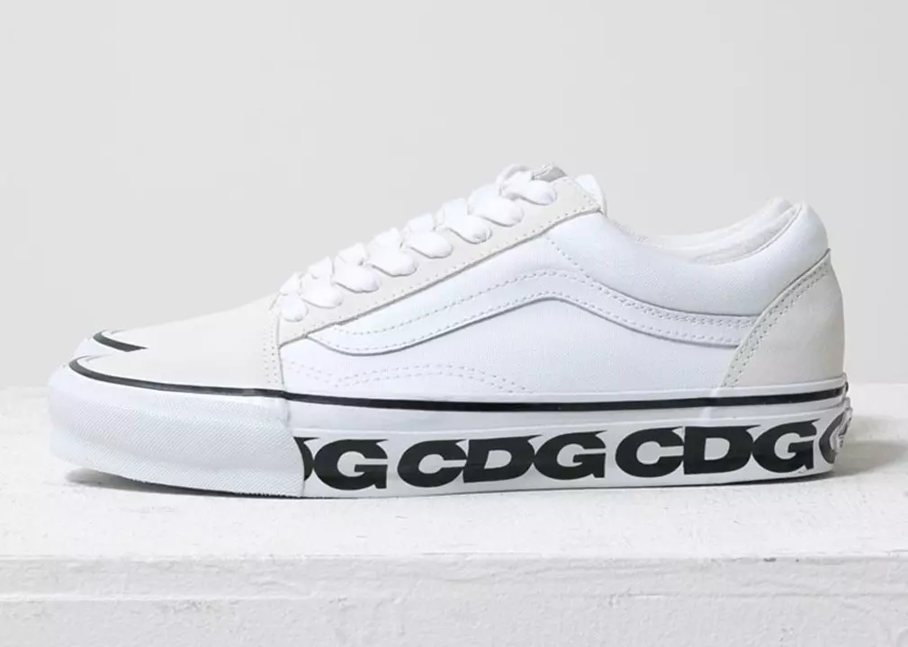 CDG x Vans Old Skool Releasing v beli barvi