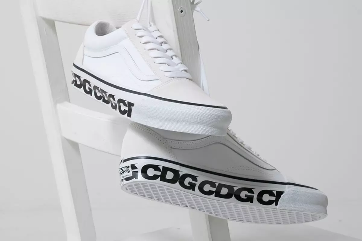 CDG Vans Old Skool White Julkaisupäivä