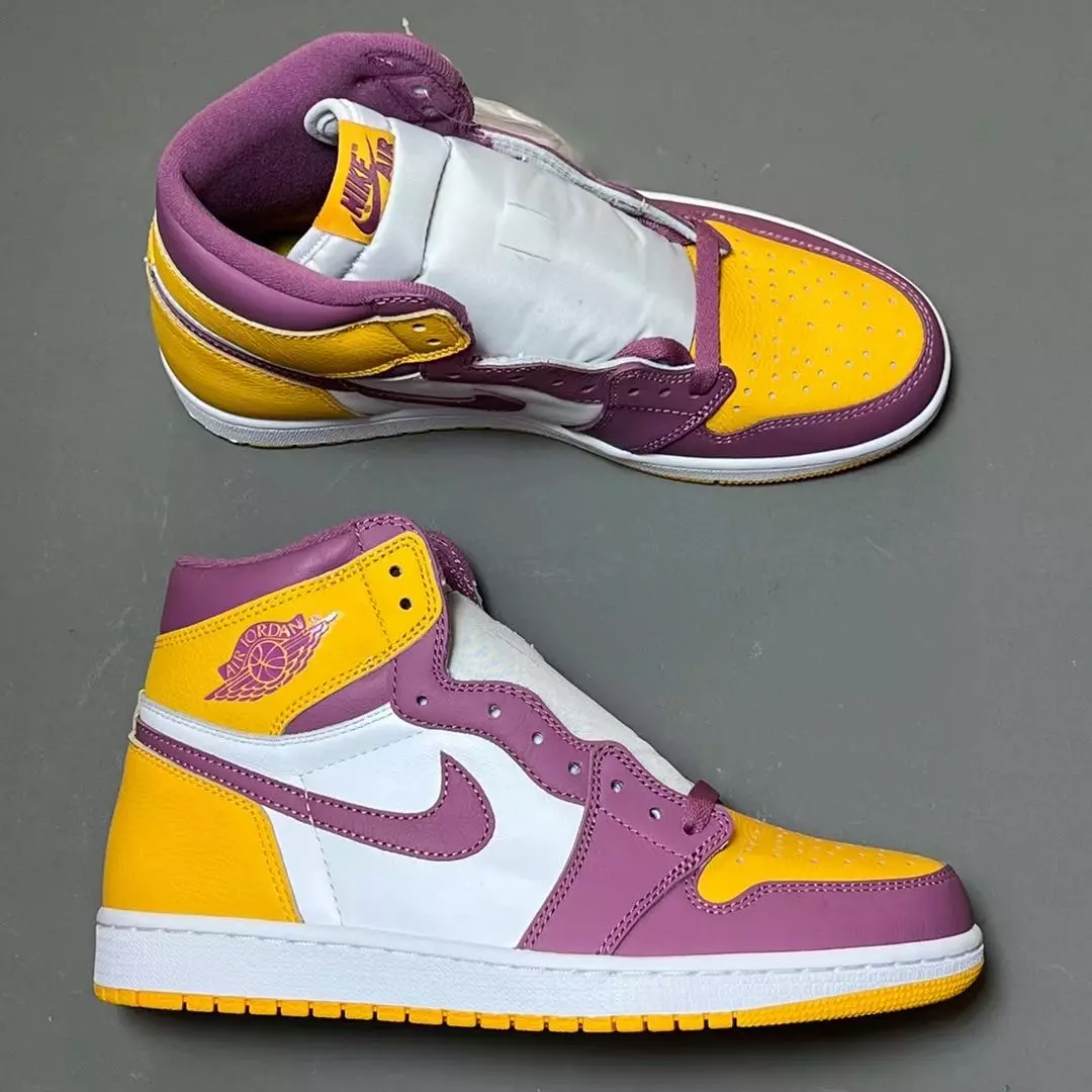 Air Jordan 1 Brotherhood University Gold Light Bordeaux 555088-706 Dáta Eisiúna