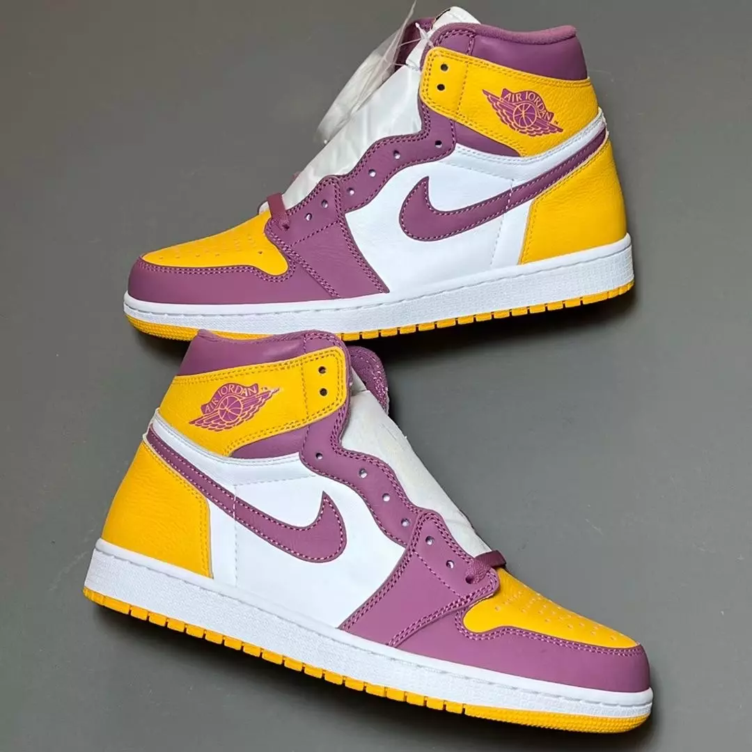 Air Jordan 1 Brotherhood University Gold Light Bordeaux 555088-706 Išleidimo data