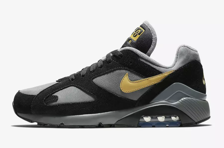 Nike Air Max 180 Black Grey Wheat Gold AV7023-001 Tarikh Tayangan